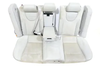 A6 4B Kombi Avant Rückbank Rücksitzbank Sitz Rücksitz helle grau Leder silber Pe - Bild 2