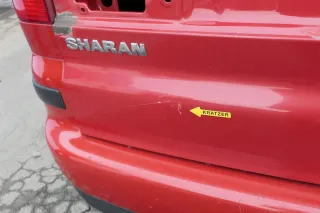 VW Sharan 7M 7M3 Heckklappe Scheibe  Klappe hinten ab Bj.2000 rot LD3W - Bild 9