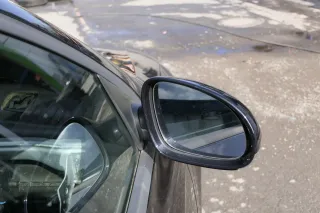 VW Passat 3C elektrischer Spiegel Außenspiegel rechts Glas Blinke schwarz LC9X - Bild 3