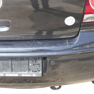 VW Polo 9N 9N3 Stoßstange Heckstoßstange hinten schwarz LC9Z     PDC - Bild 6