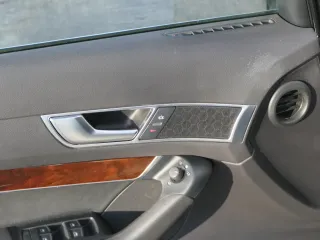 1x A6 4F Türverkleidung Verkleidung Tür vorne links schwarz Leder - Bose - Bild 3