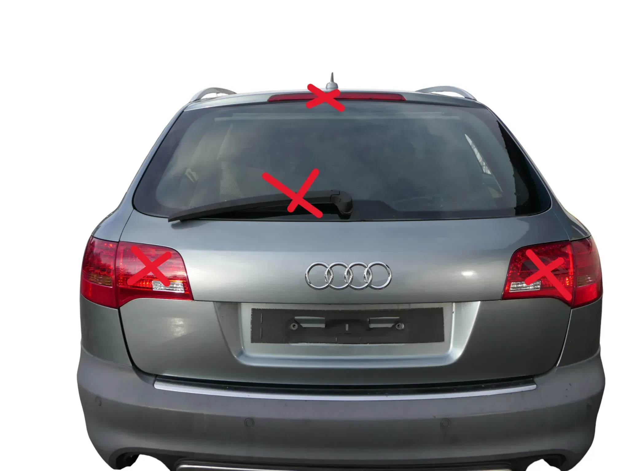 Audi A6 4F C6 Kombi Avant hinten Heckklappe mit Scheibe Deckel grau LY7E - Bild 1