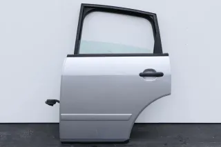 Audi A2 8Z Tür hinten links silber LY7W - mit Rahmen, Scheibe - Bild 1