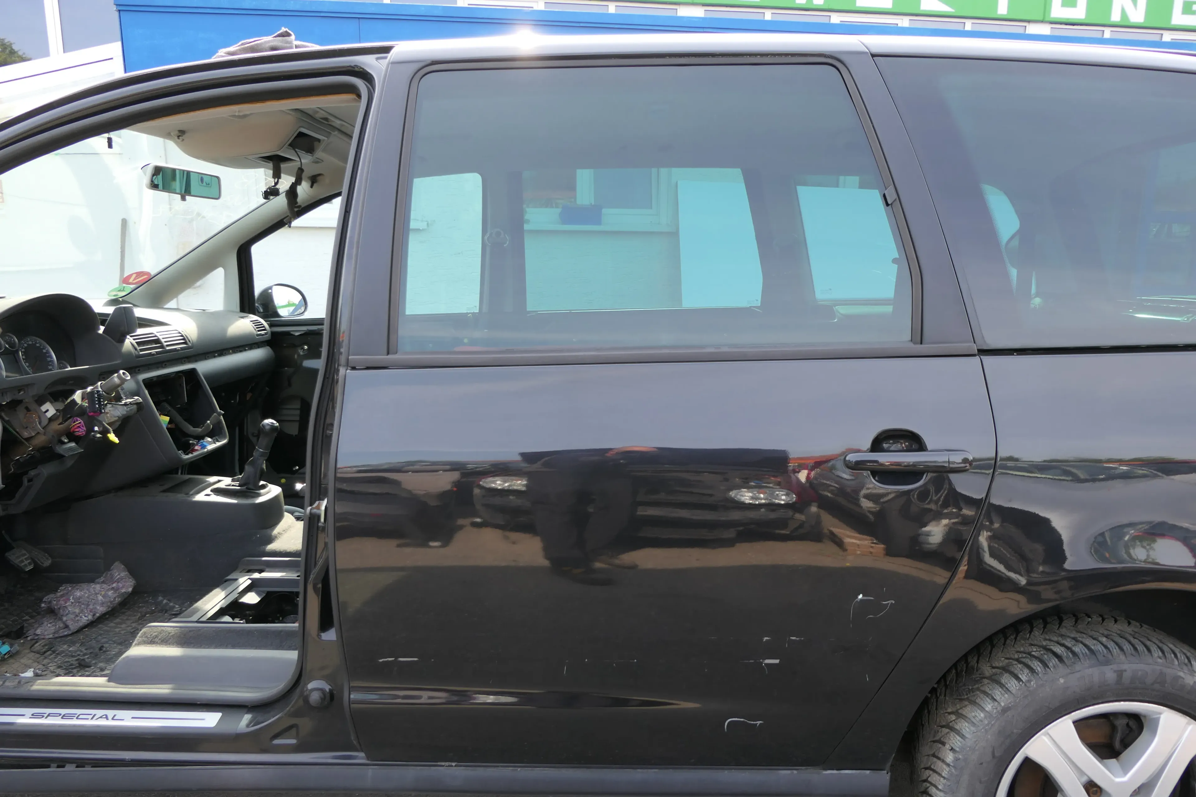 VW Sharan 7M Ford Galaxy Tür links hinten schwarz LC9Z metal ab Bj.2000 Facelift - Bild 1
