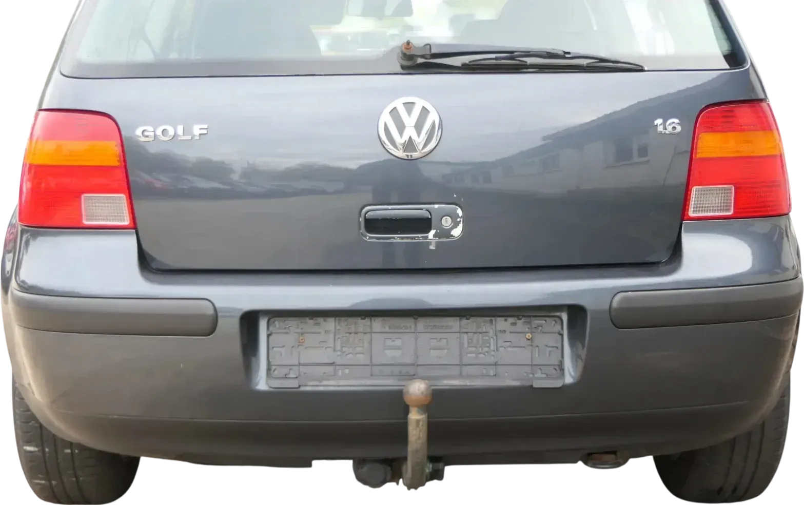 VW Golf 4 Limousine Stoßstange hinten Heckstoßstange Stoßfänger blau LC5H - Bild 1