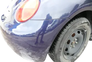 VW New Beetle 9C Stoßstange hinten Stoßfänger blau LG5T Heckstoßfänger - Bild 11