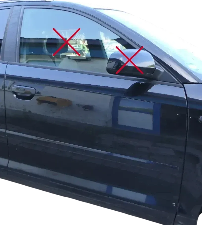 Audi A3 8P 4/5 Türer Tür vorne rechts Beifahrertür Türblatt schwarz LZ9Y Sportba - Bild 1