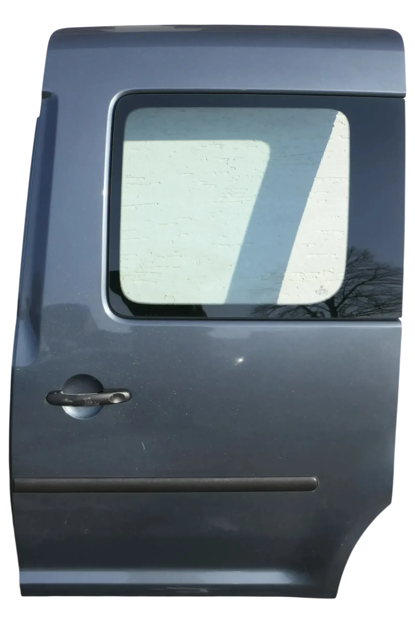 VW Caddy 3 2k Beifahrertür Tür hinten links grau LD7U Scheibe Schiebetür - Bild 1