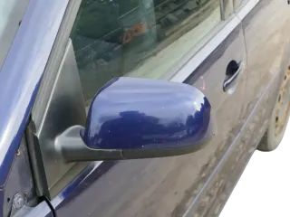 VW Polo 9N elektrischer Spiegel Außenspiegel links vorne blau LB5N - Bild 1