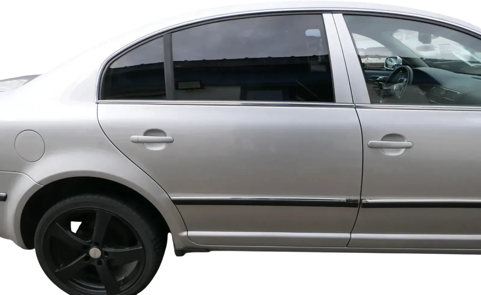 Skoda Superb 3U Limousine Tür hinten rechts silber LF7T - ohne Anbauteile - Bild 1