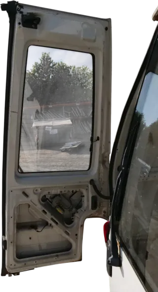 VW T4 Flügeltür Klappe hinten links weiß R902 mit Scheibe - Bild 4