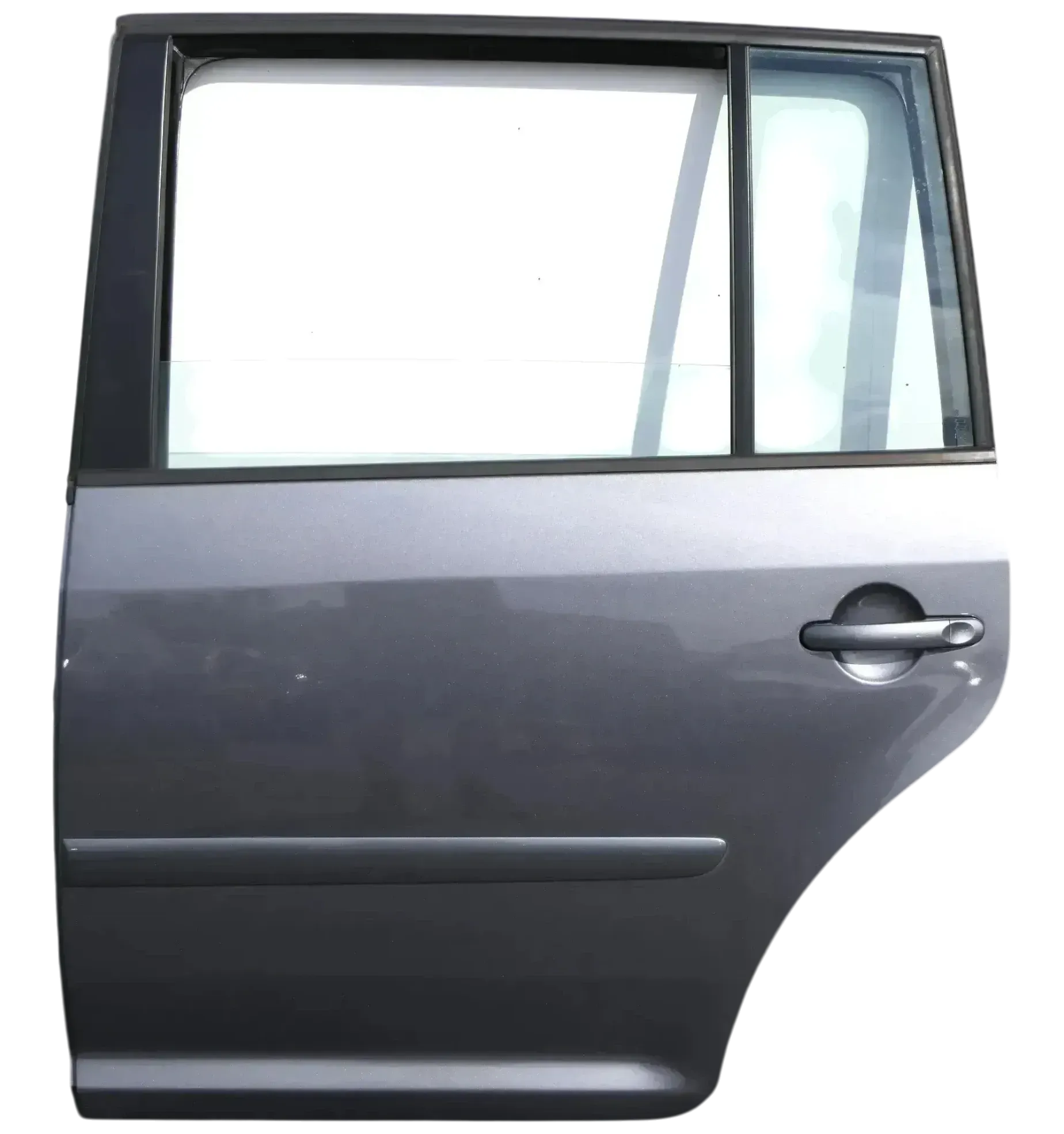 VW Touran 1T 1T3 Tür hinten links grau LD7X und Scheibe Platinumgrey - Bild 1