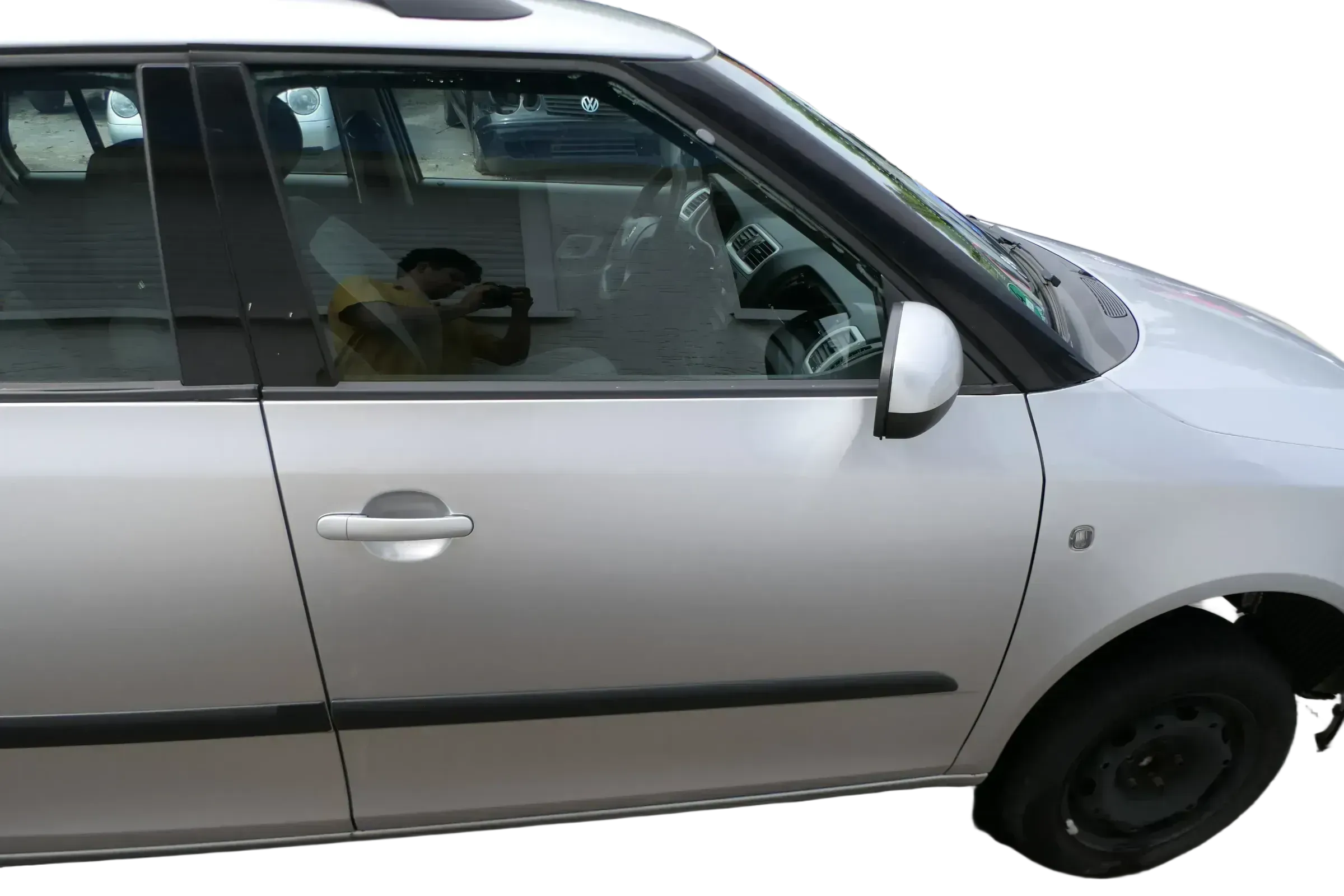 Skoda Roomster 5J Tür vorne rechts Beifahrertür - silber LA7W (ohne Anbauteile) - Bild 1
