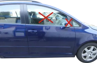 VW Golf Plus 5M Tür vorne rechts Beifahrertür schwarz LC9X Türblatt + Rahmen - Bild 1
