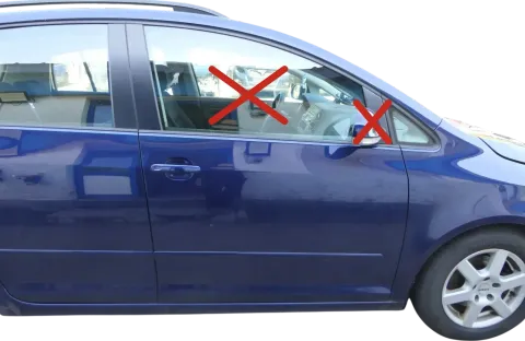 VW Golf Plus 5M Tür vorne rechts Beifahrertür schwarz LC9X Türblatt + Rahmen