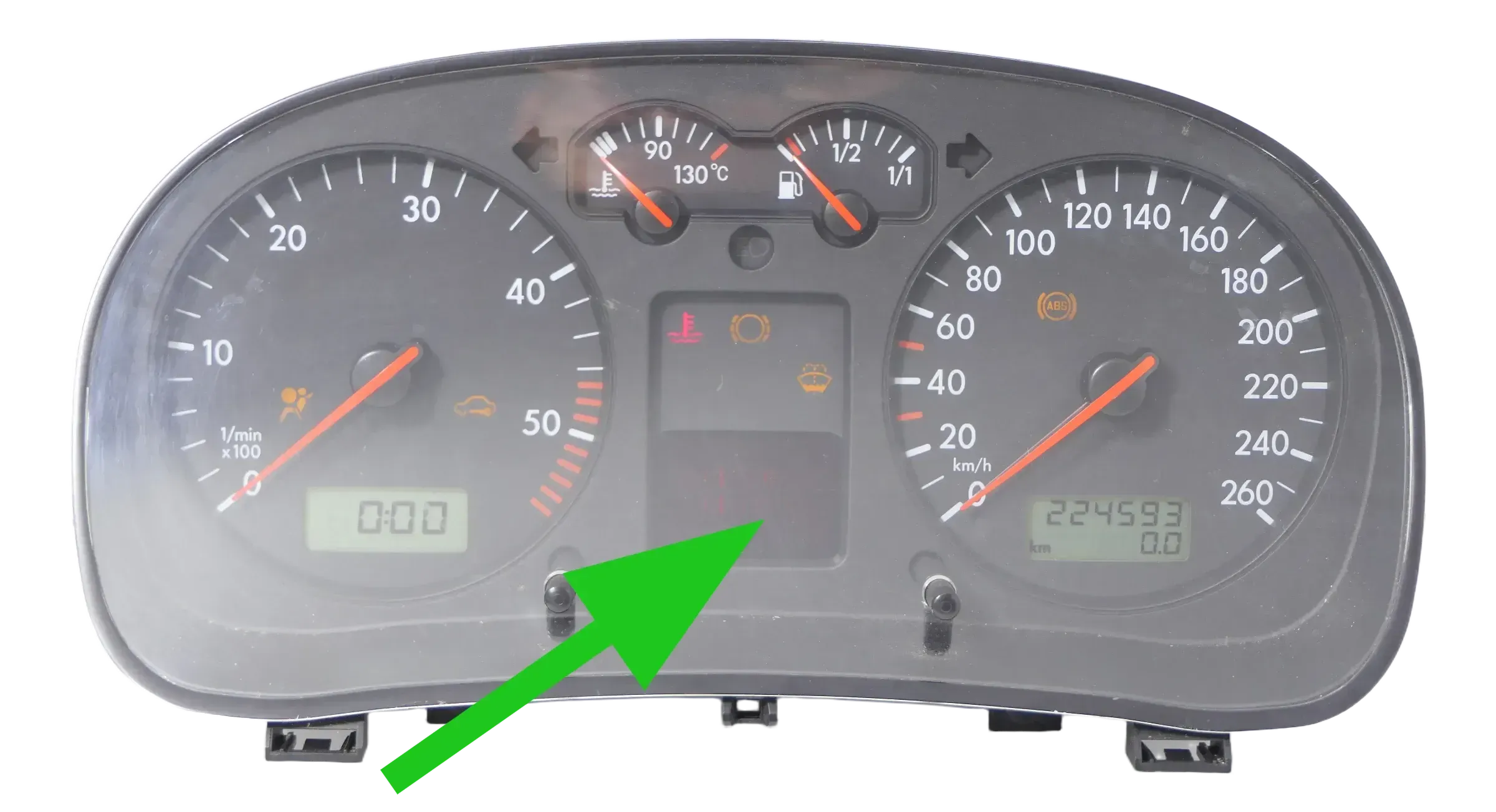 Golf 4 Tacho Tachometer Kombiinstrument ca.224.000km 1J0920822C 1,9 TDI 85kw AJM - Bild 1