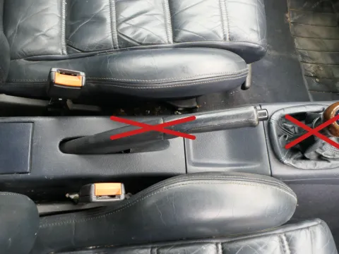 VW Golf 3 1H 1E Cabrio Mitteltunnel Aschenbecher hinten Verkleidung - blau