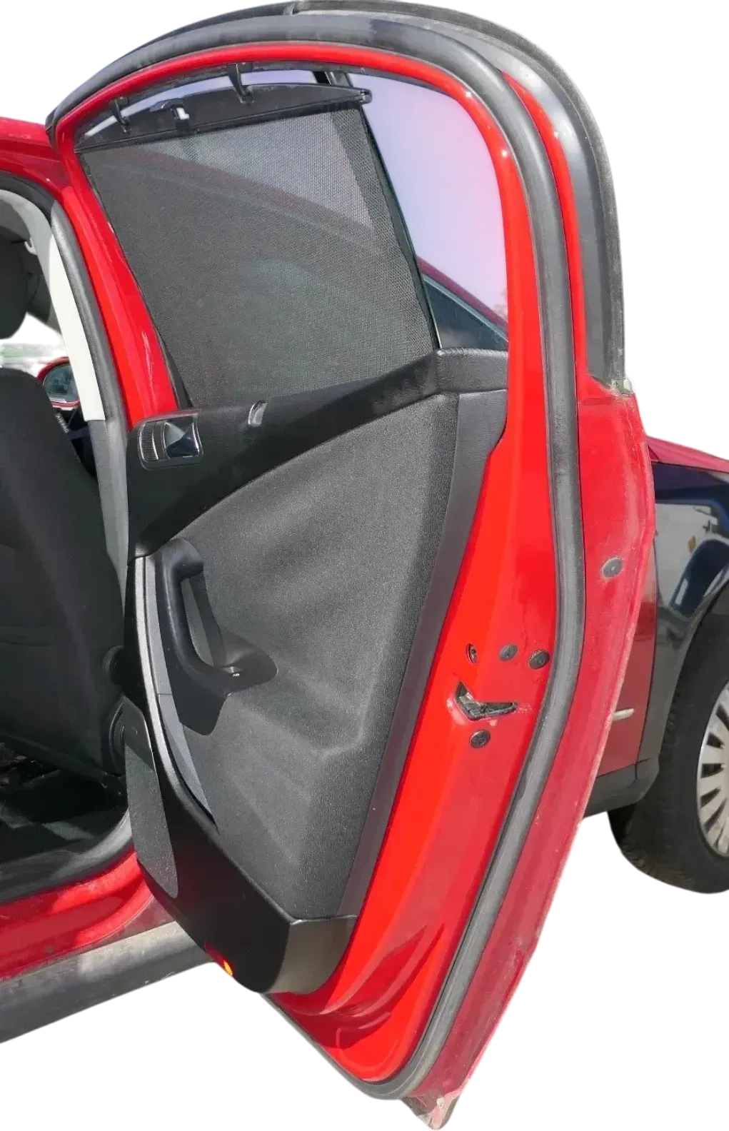 VW Passat 3C B6 Kombi 1x Türverkleidung Tür hinten rechts Leder Sonnenrollo - Bild 1