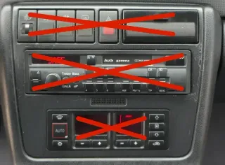 Audi A4 B5 Mittelkonsole Verkleidung um Radio Blende 8D0863263D Abdeckung - Bild 1