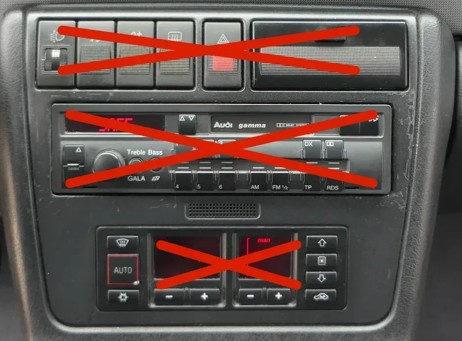 Audi A4 B5 Mittelkonsole Verkleidung um Radio Blende 8D0863263D Abdeckung - Bild 1