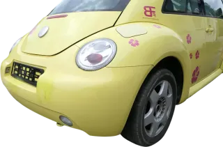 VW New Beetle 9C Stoßstange hinten Stoßfänger gelb LD1B Heckstoßfänger - Bild 6