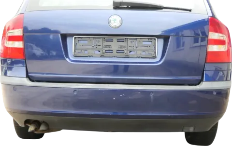 Skoda Octavia 1Z Combi Stoßstange hinten Heckstoßstange blau LF5Q Stoßfänger PDC