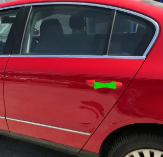 VW Passat 3C Limousine Stufenheck Tür hinten links rot LY3D- OHNE Anbauteile - Bild 1