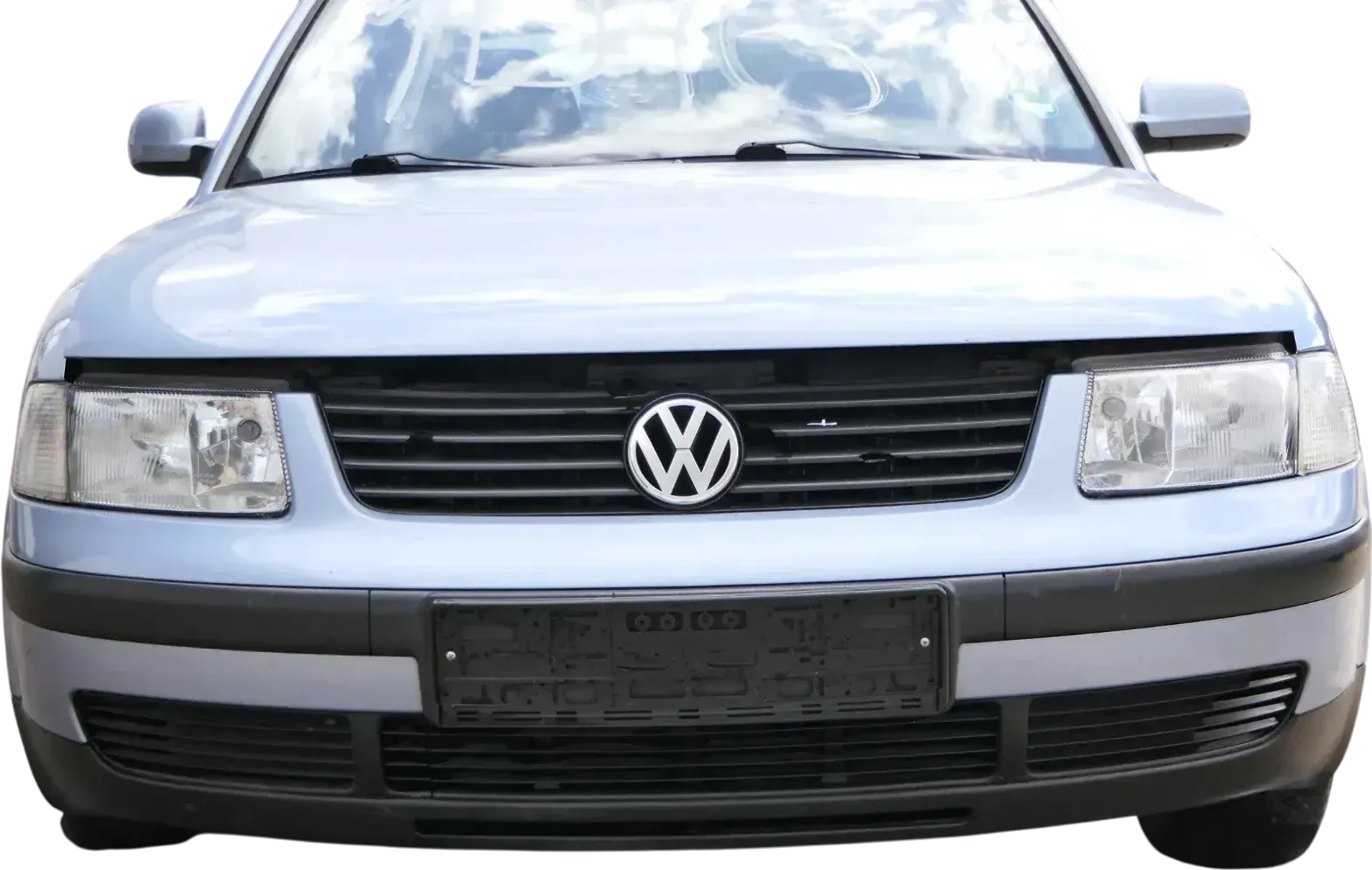 VW Passat 3B Stoßstange vorne Frontstoßstange Stoßfänger vorne blau LL5Y + Grill - Bild 1