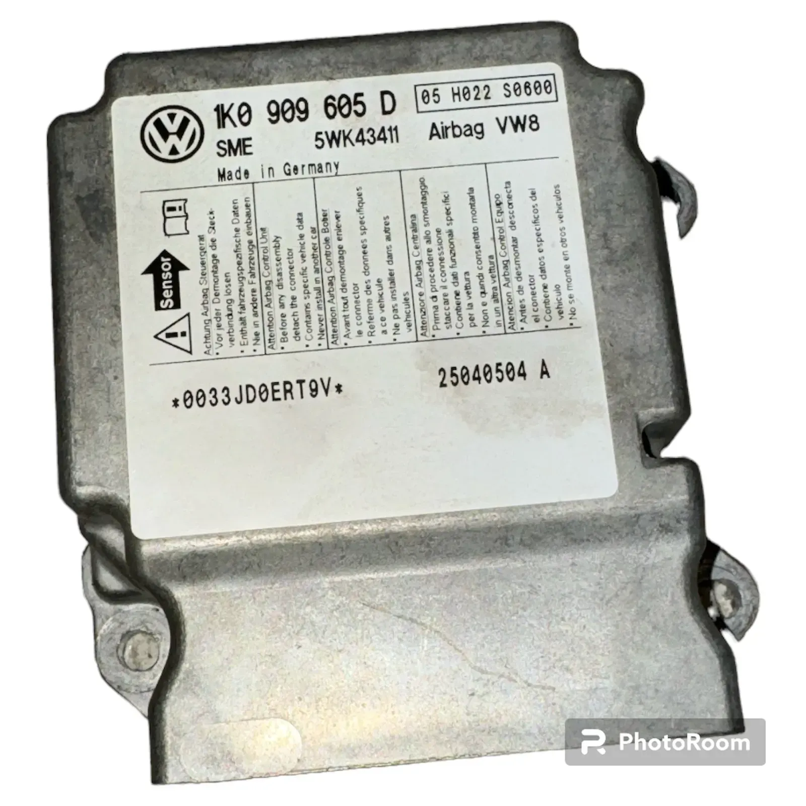 VW Golf 5 Steuergerät Airbagsteuergerät 1K0909605AA 001 1K0909605D 05 H022 S0600 - Bild 1