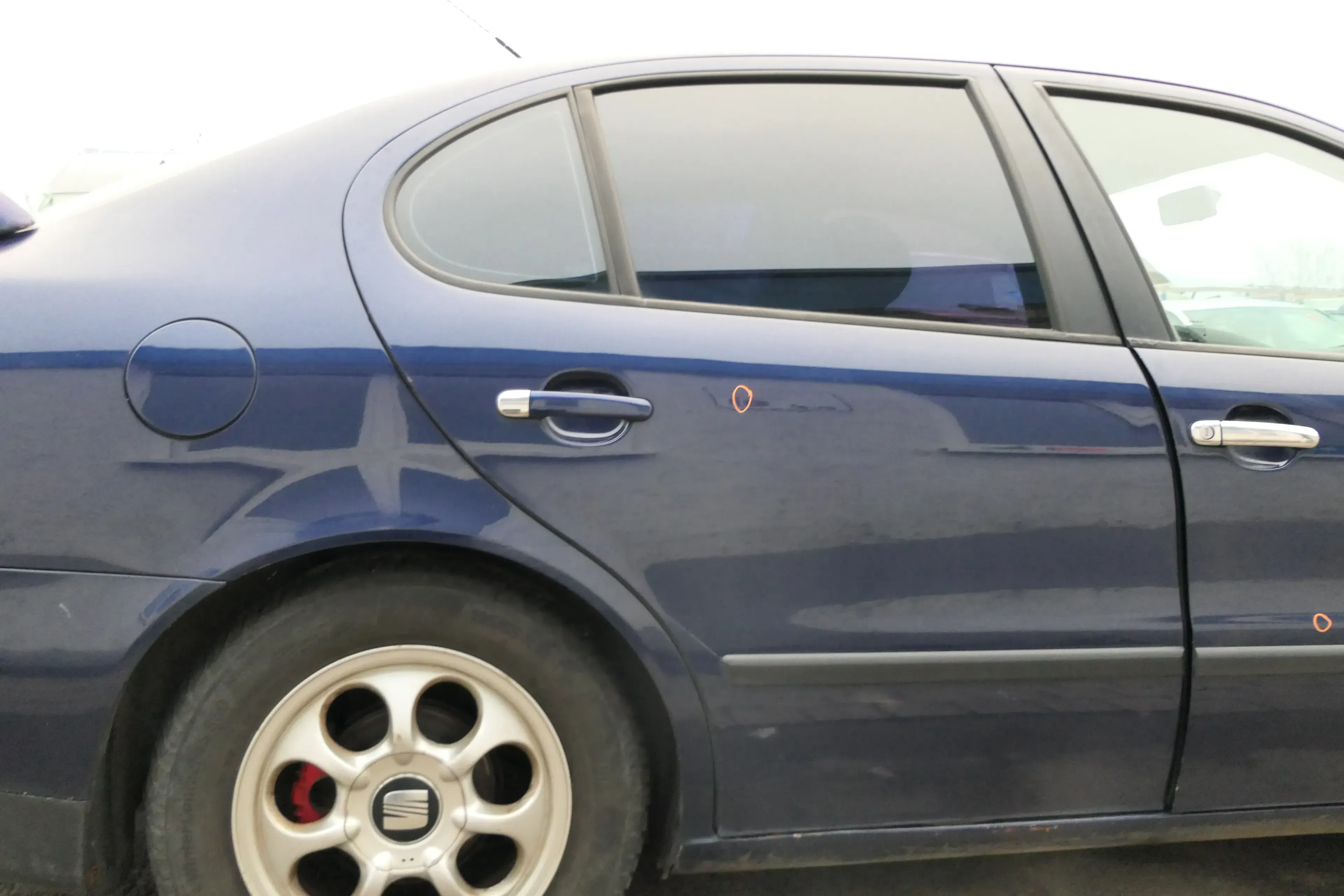 Seat Leon Toledo 1M Tür hinten rechts Beifahrerseite blau LB5N -ohne Anbauteile - Bild 1