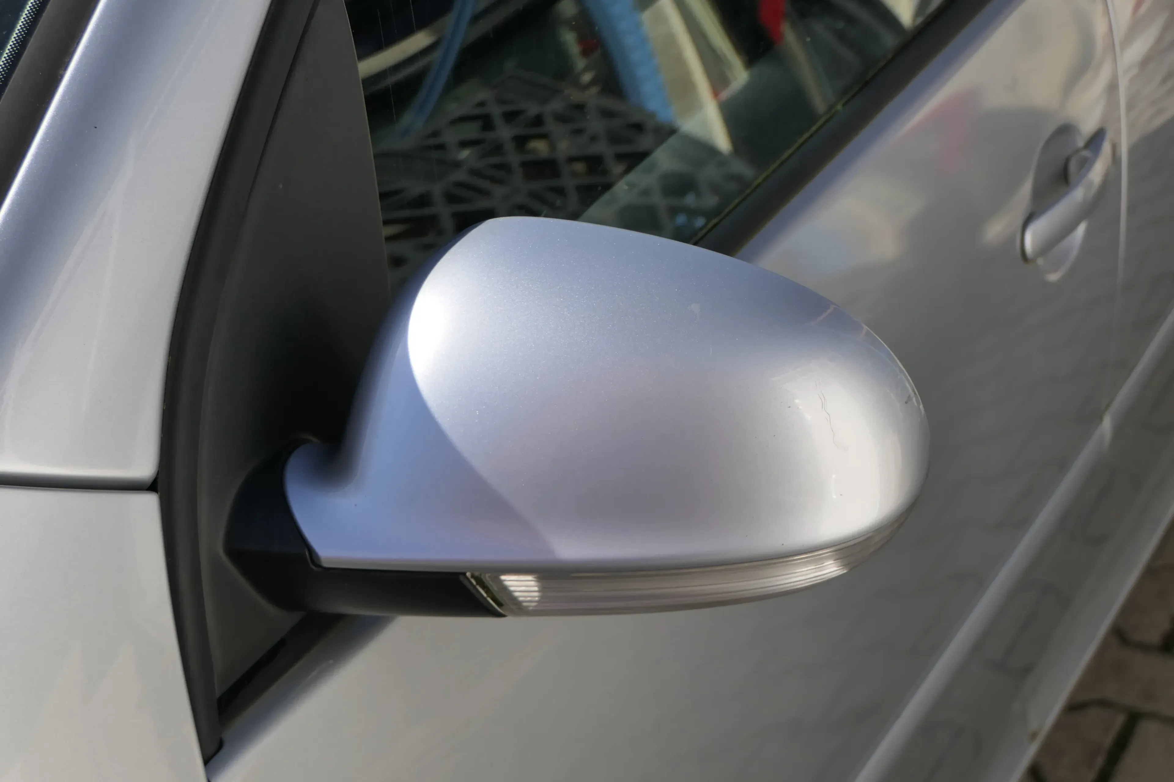Golf 5 1K elektrischer Spiegel Außenspiegel links mit Blinker silber grau LA7W - Bild 1