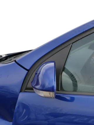 VW Golf 5 1K elektrischer Spiegel Außenspiegel links mit Blinker blau LC5J - Bild 4