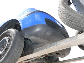 VW Polo 9N 9N3 Stoßstange Heckstoßstange hinten blau LA5F - Bild 14