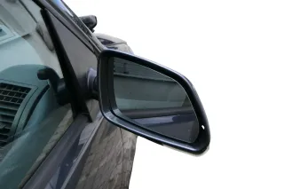 VW Polo 9N 9N3 mechanisch Spiegel Außenspiegel rechts vorne grau LC7V Blinker - Bild 1