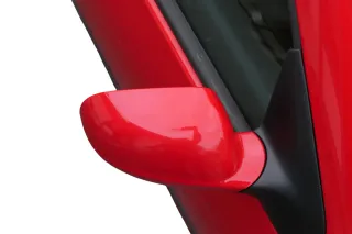 VW Golf 4 Bora manueller Spiegel vorne rechts Außenspiegel rot LP3G - Bild 3