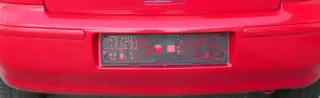 VW Polo 6N2 Stoßstange hinten Heckstoßstange Stoßfänger rot LP3G - Bild 7