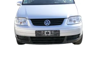 VW Touran 1T Stoßstange vorne Frontstoßstange Stoßfänger silber LA7W SWR - Bild 1
