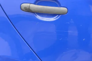 Skoda Fabia 5J Limousine Tür hinten rechts blau LF5K - Delle - Bild 7