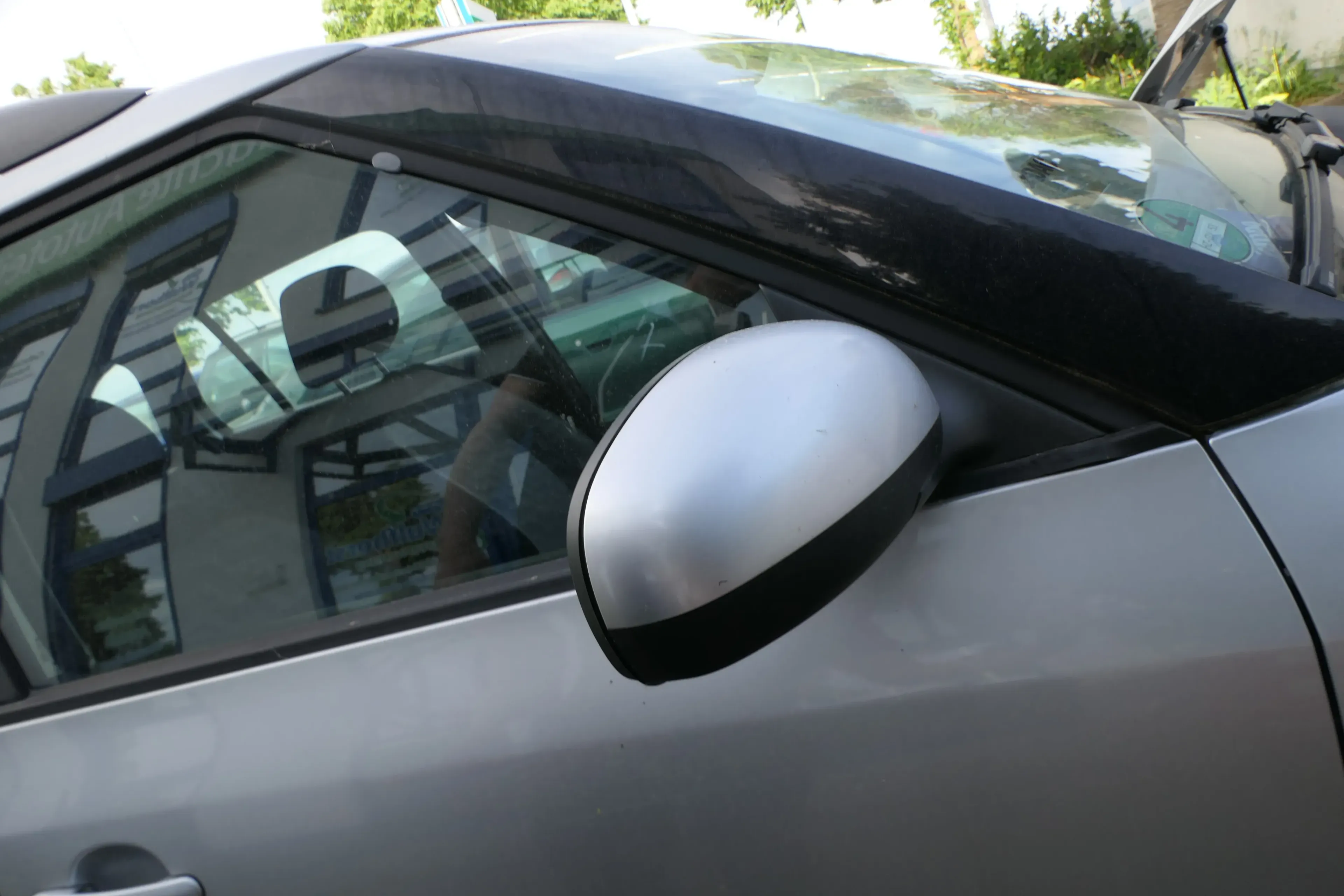 Fabia 5J elektrisch Spiegel Außenspiegel rechts mit Glas grau silber LA7W - Bild 1