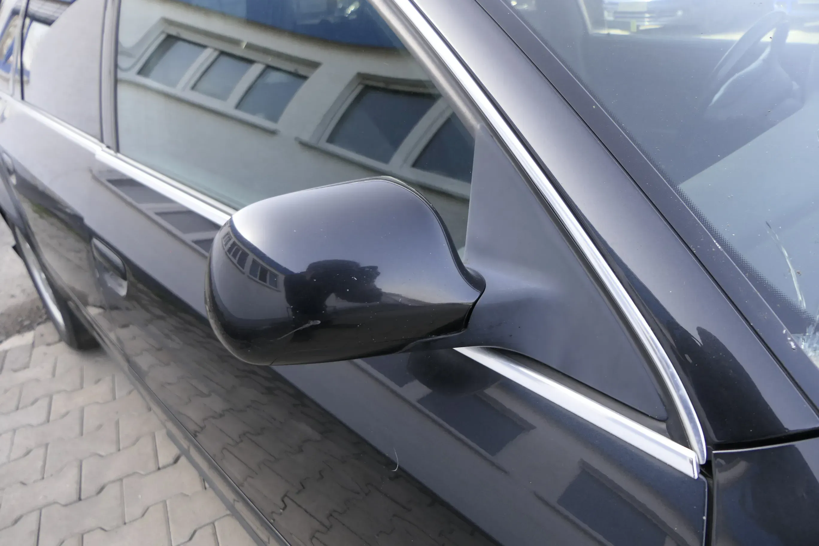 Audi A6 4B Spiegel Außenspiegel rechts elektrisch schwarz LZ9W ebonysch mit GLAS - Bild 1
