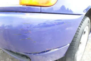 VW Polo 6N Stoßstange vorne 2-geteilte Frontstoßstange blau LD5D Stoßfänger - Bild 4
