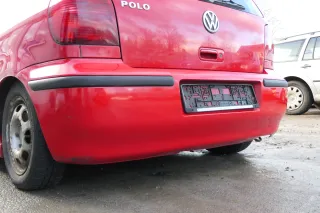 VW Polo 6N2 Stoßstange hinten Heckstoßstange Stoßfänger rot LP3G - Bild 5