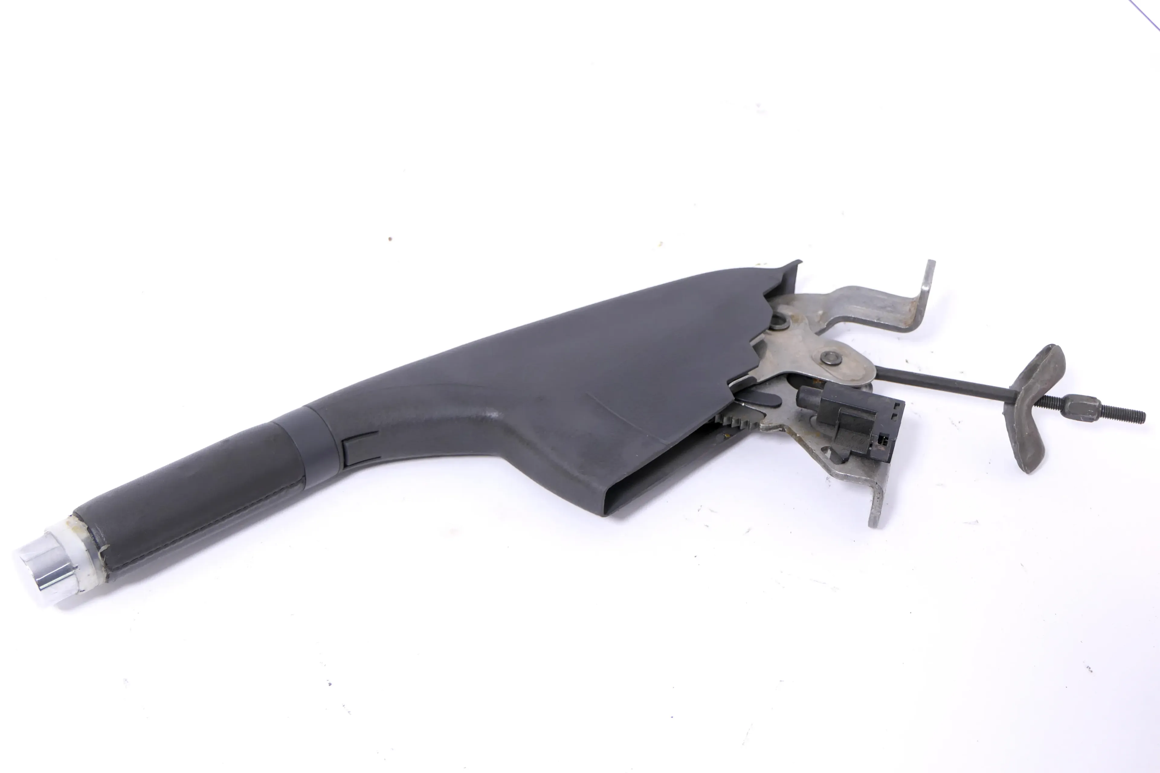 VW Polo 9N 9N3 Handbremse Feststellbremse schwarz Leder - Bild 1