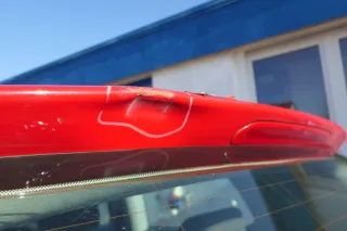 VW Golf 5 V Heckklappe hinten Kofferraumklappe + Scheibe rot LY3D - Delle - Bild 7