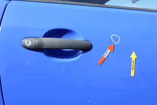 VW Polo 9N 9N3 Tür vorne rechts Beifahrertür 2/3-Türer blau LA5F ohneAnbautei - Bild 4