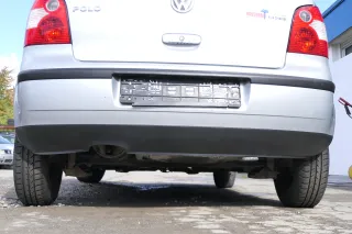 VW Polo 9N 9N3 Stoßstange Heckstoßstange hinten silber LA7W - Bild 1