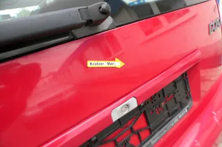 VW Polo Kombi Variant 6KV Heckklappe Klappe hinten Kofferraumklappe rot LY3D - Bild 8