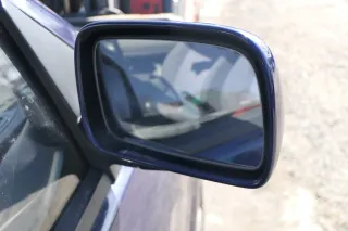 VW Polo 6N manueller manuell Spiegel Außenspiegel rechts mit Glas blau LB5N - Bild 3