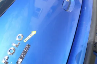 VW Polo 9N3 9N Heckklappe Kofferraumklappe Klappe blau LA5M - Scheibe - Bild 7