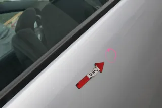 VW Fox 5Z Tür vorne rechts Beifahrertür silber LA7W grau - Bild 2